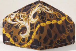 Masque en tissu Masque à chaîne - brun