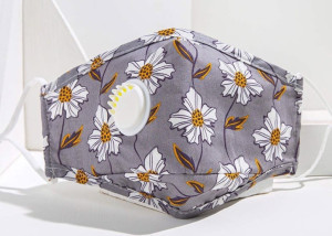 Masque en tissu Masque en tissu avec vanne d’air grise