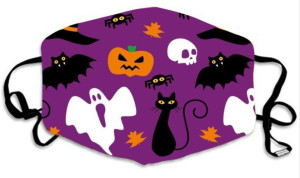 Masque en tissu Halloween Mix masque pour enfants pourpre