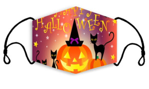 Masque en tissu Heureux masque magique d’Halloween