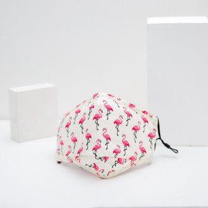 Masque en tissu Motifs d’animaux Mask flamingo
