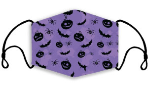 Masque en tissu Masque Enfants Citrouilles & Chauves-souris