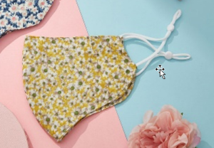 Masque en tissu Masque bohème jaune