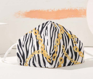 Masque en tissu Masque zèbre avec chaînes