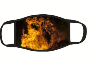 Stoffmaske Halloween Maske Feuer