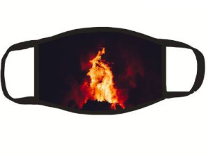 Stoffmaske Halloween Maske Feuer 2