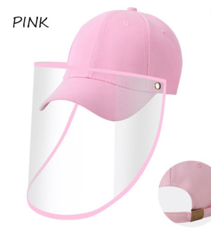 Casquette de sport avec visière rose clair