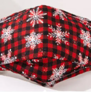 Masque en tissu Avec des flocons de neige à carreaux pour les enfants