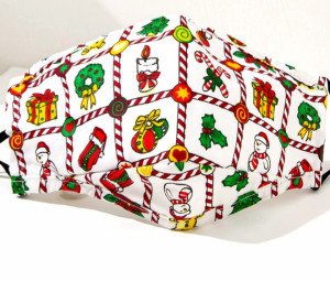 Masque en tissu Le doux motif de Noël