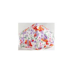 Masque en tissu Motif floral (blanc)