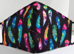 Masque en tissu Masque noir avec ressorts