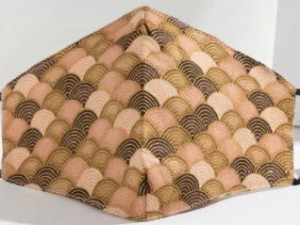 Masque en tissu Demi-cercles (brun)