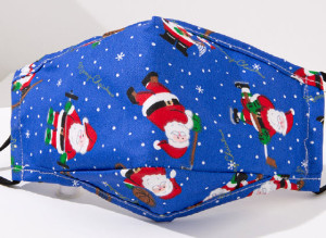 Masque en tissu Le Père Noël en hiver