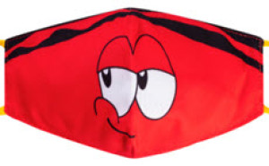 Masque en tissu Un sourire rouge pour les enfants