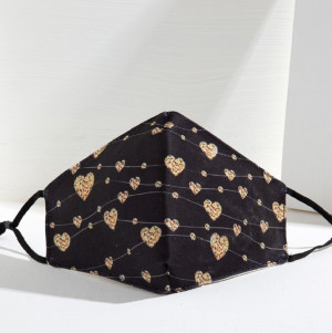 Masque en tissu Masque noir avec cœur