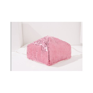 Masque en tissu Masque à paillettes (rose)