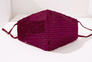 Masque en tissu Masque pailleté (violet)
