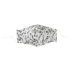 Masque en tissu Masque avec des notes musicales