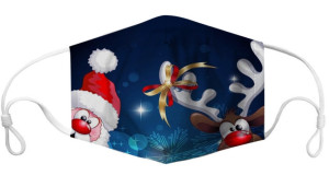 Masque en tissu Le Père Noël et Rudolf