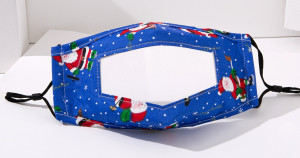 Der Weihnachtsmann im Winter mit einer PVC-Linse