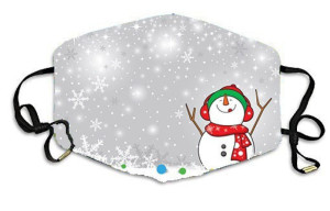 Masque en tissu Bonhomme de neige pur enfants