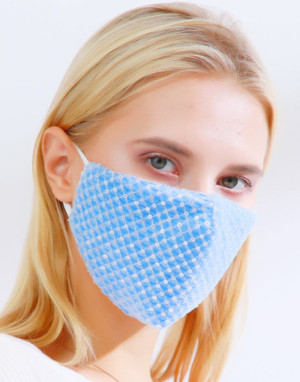 Masque en tissu Masque à paillettes bleus