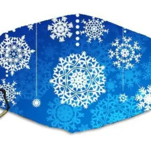 Masque en tissu Flocons de neige bleu pour les enfants