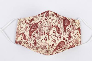 Masque en tissu Masque spécial Pasley rouge