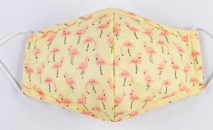 Masque en tissu Masque de flamant rose jaune