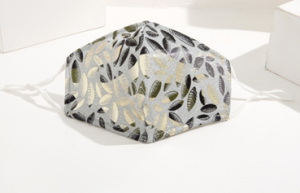 Masque en tissu Masque avec feuilles d’argent