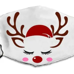 Masque en tissu Rennais avec chapeau rouge