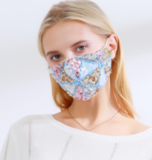 Masque en tissu Masque scintillant coloré