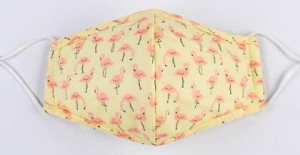Masque en tissu Masque de flamant rose jaune