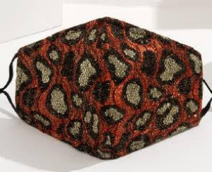 Masque en tissu Masque de léopard à paillettes