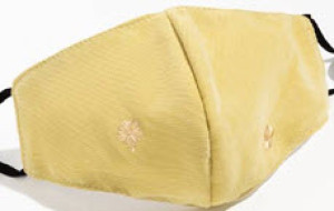 Masque en tissu Masque de velours jaune
