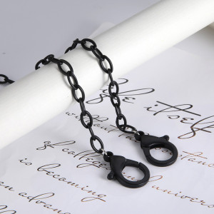 Chaînes de masque porte-masque Collier pour masques noir