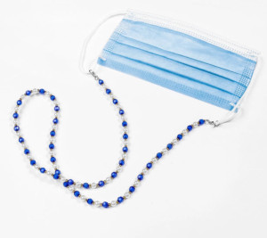 Schöne blaue farbige Brillenkette halter Perlen von BRINE MED CARE