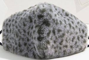 Masque en tissu Masque en fourrure gris