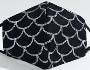 Masque en tissu Écailles blanches