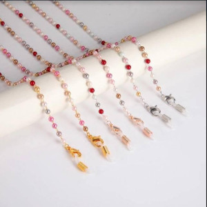 Gold / Silber / Roségold Farbe Brillenkette halter Perlen | Brine Med Care