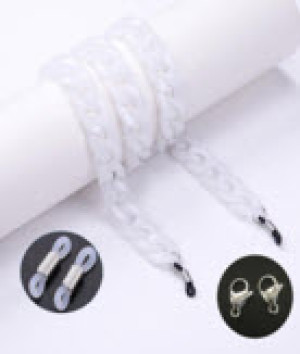 Chaînes de masque porte-masque Collier pour masque lumineux jaune