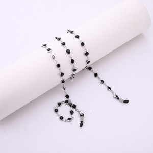 Attraktive Schwarz Silber Farbe Brillenkette halter von BRINE MED CARE