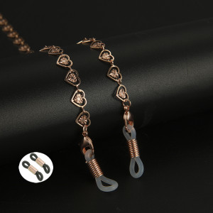 Elegantes Design Herzform rose Farbe Brillenkette halter | Brine Med Care