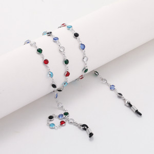 Elegant gefertigt Multicolor Silber Brillenkette halter BRINE MED CARE