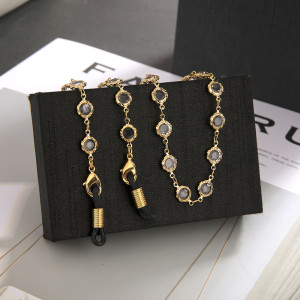 Goldene Farbe Brillenkette Kristallglas halter von BRINE MED CARE