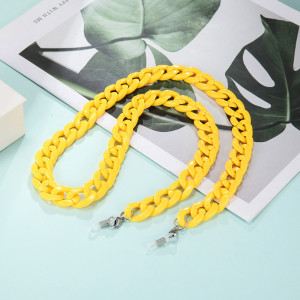 Super komfortabler hellgelber Brillenkette halter Halskette Brine Med Care