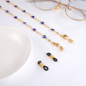 Elegante blaue goldfarbene Brillenkette halter von BRINE MED CARE