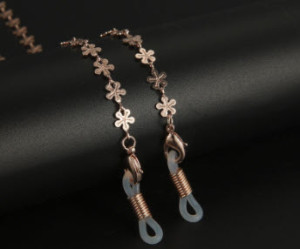 Chaînes de masque porte-masque Collier pour masque fleur rose