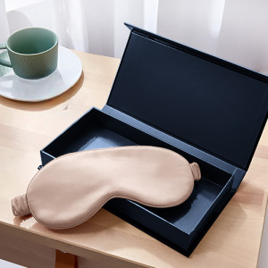 Seiden-Schlafmaske beige - Anti-Aging & Hautschutz