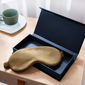 Goldene Schlafmaske aus 100 % Seide, Augenmaske, Schlafmaske ab Schweizer Lager